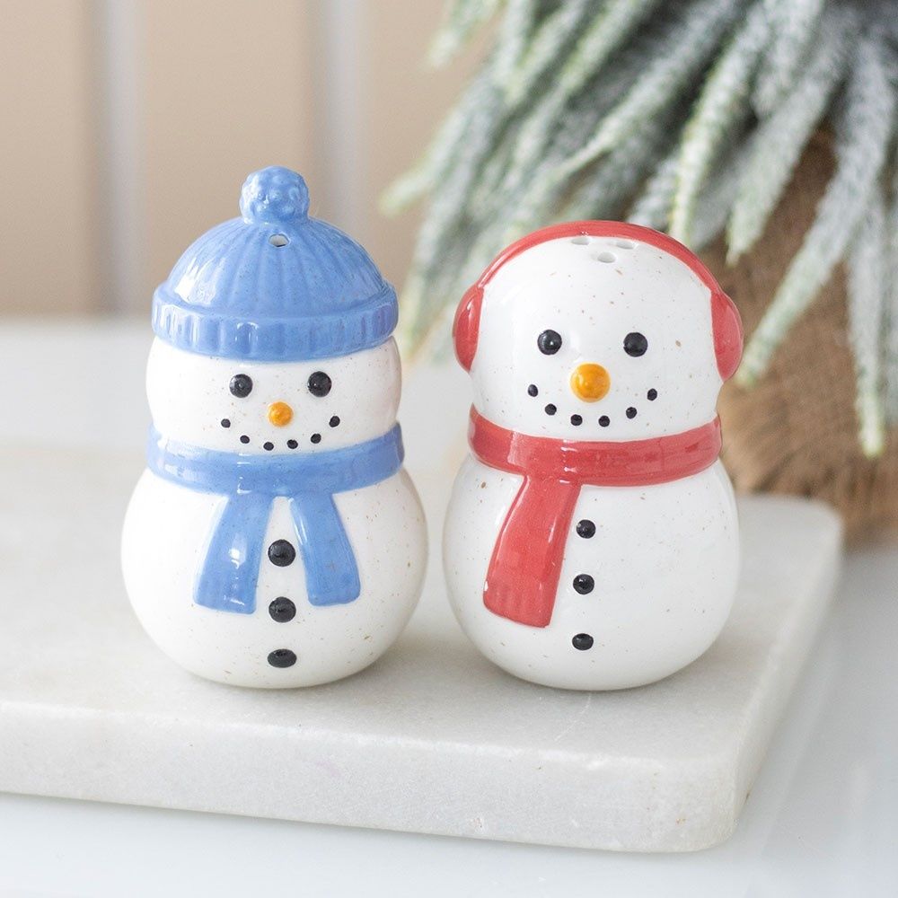Something Different - Winter Snowmen Peper en Zoutstel - Multicolours